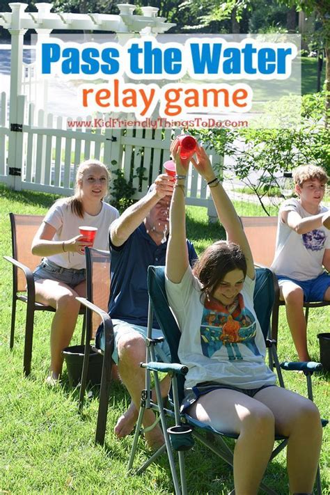 Pass The Water Game Fun Summer Relay Race Water Games Fun Outdoor Games Summer Party Games