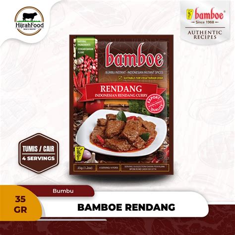 Jual Bamboe Bumbu Rendang Indonesian Rendang Curry Spice Mix Gr