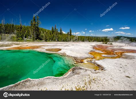 Hot Thermal Spring Abyss Pool Yellowstone National Park West Thumb