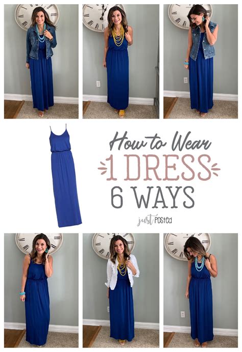 How To Wear One Blue Maxi Dress Six Ways Just Posted