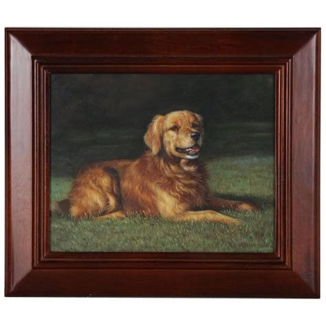 Oil Painting Of Golden Retriever Painting Oil Painting Art