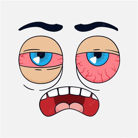 Free Vector | Hand drawn red eyes cartoon illustration