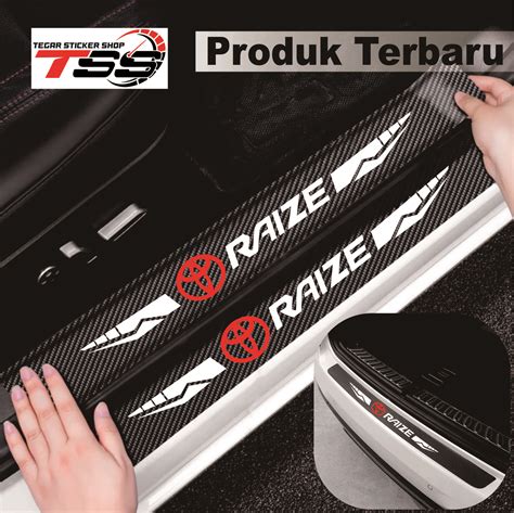 Pcs Sticker Mobil Toyota Raize Sticker Sill Plate Carbon D Mobil