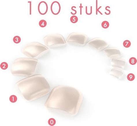 100 Stuks NATURAL Teennagel Tips In Een Nagel Box Bol