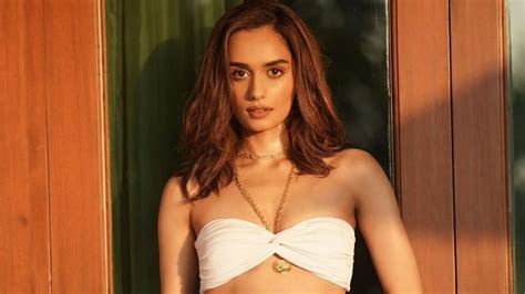 Manushi Chhillars Flirty Look In Bikini Top And Floral Pants Leaves Fans Hooked Fashion