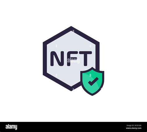 Nft Non Fungible Token Protection Logo Design Shield Protection Icon