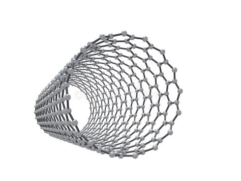 Carbon Nanotubes Molecular D Structure Stock Illustration