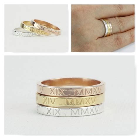 R Mische Ziffer Ring Personalisierte Ring Datum Ring Personalisierte