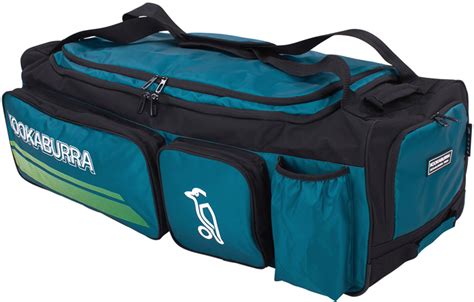 Kookaburra Pro Wheelie Bag Black Green