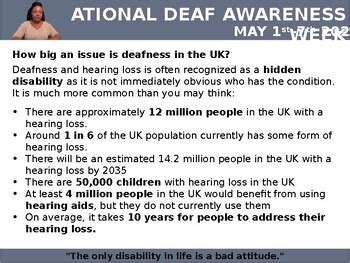 Deaf Awareness Week 2023 By Wilfy S Lessons TPT