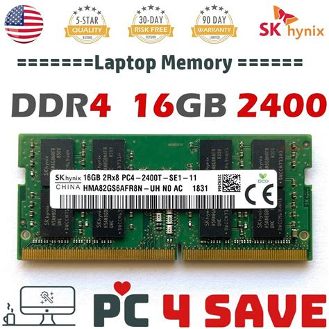 SK Hynix 16GB DDR4 Laptop Memory 2Rx8 PC4 2400T SODIMM 260 Pin