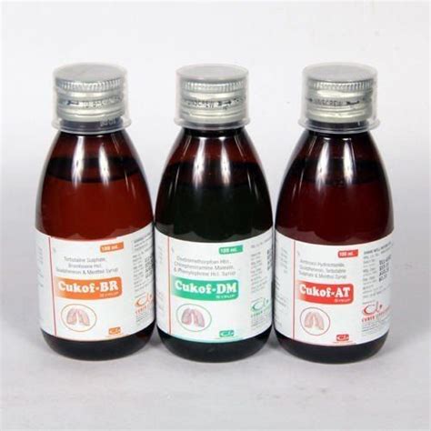 Bottle Packing Cukof Br Cough Syrup For Relieve Coughs And Sinus