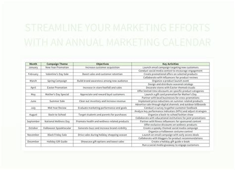 Streamline Your Marketing Efforts With An Annual Marketing Calendar ...