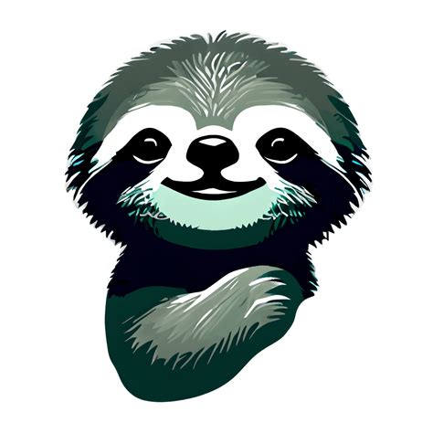 Baby Sloth Sticker · Creative Fabrica