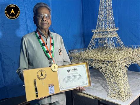 Largest Model Of Eiffel Tower Made Using Matchsticks By A