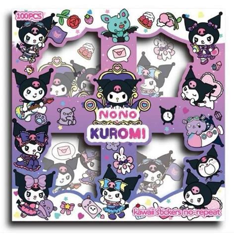 Jual Stiker Lucu 2D Sanrio Karakter Kuromi Momo Frozen Dll Sticker