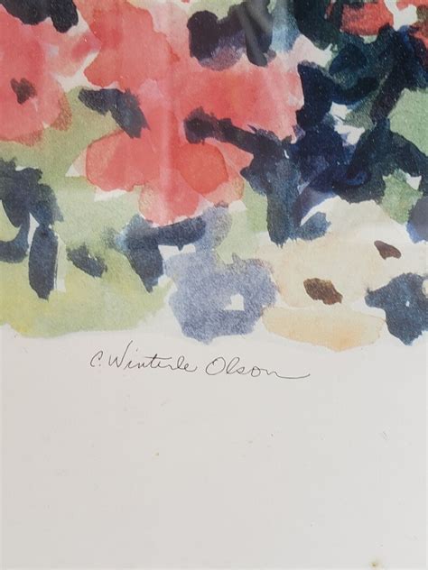 Vintage Charlene C Winterle Olson Original Watercolor Etsy