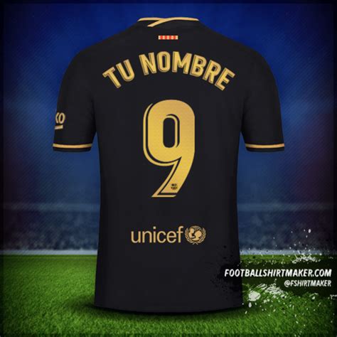 Camiseta FC Barcelona 2020 21 II número 9 tu nombre Custom football