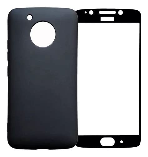 Capa Para Moto G5 Xt1672 Aveludada Mais Película Vidro 3d