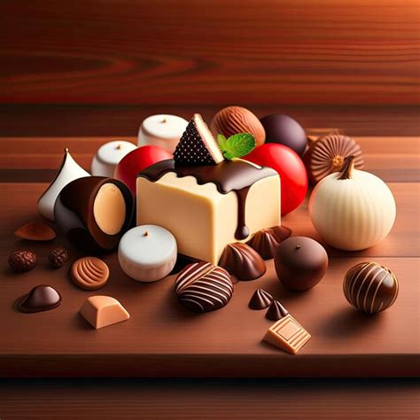 Premium Photo Dark Milk And White Chocolate Candies Pralines Truffles