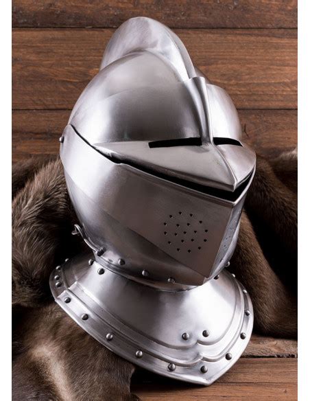 Closed English Medieval Helmet From The 16th Century 16 Mm Steel ⚔️