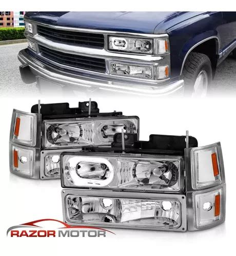 Faros Transparentes Silverado1500 Tahoe Suburban 1988 1998 Meses Sin