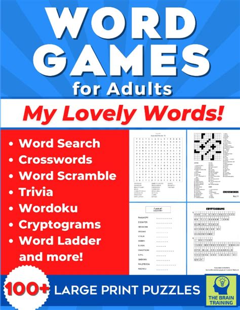 Word Games For Adults My Lovely Words The Most Complete Book Of Word Puzzles For Adults Word