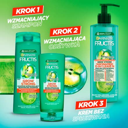 GARNIER FRUCTIS Grow Strong szampon wzmaniający do włosów osłabionych i