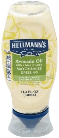 Hellmanns Avocado Oil With A Hint Of Lime Mayonnaise Dressing Oz