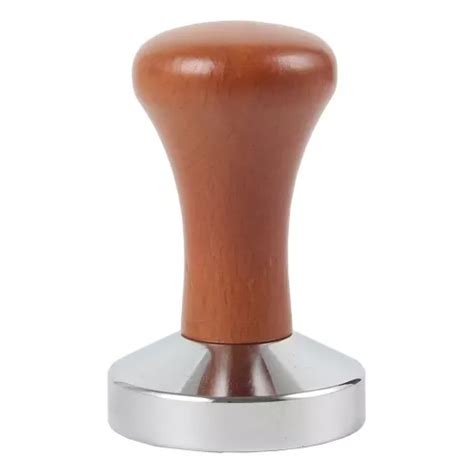 Tamper Compactador De Café Expresso Em Inox Madeira 51 Mm