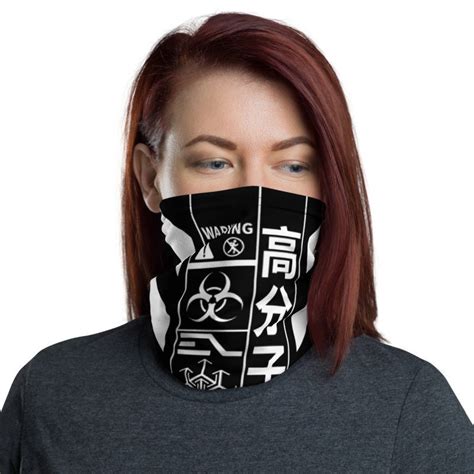 Cyberpunk Neck Gaiter Korean Streetwear Bandana Futuristic Etsy