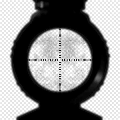 Reticle Sniper Telescopic Sight Scopes Monochrome Video Game Png