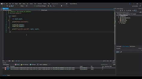 Hızlı İpucu Visual Studio da Scanf fonksiyonu için hata almak YouTube