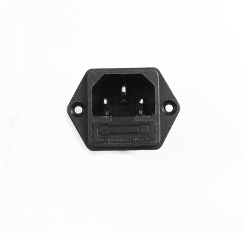 Baomain Iec C Male Plug Pins Pcb Panel Power Inlet Socket