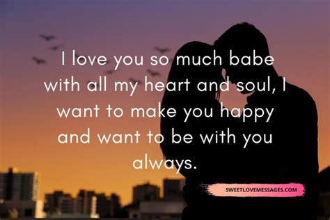I Love You So Much Babe Quotes Sweet Love Messages