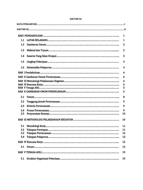 Daftar Isi Lap Pendahuluan Pdf