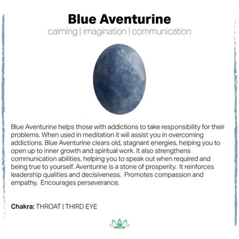 Blue Aventurine Card 01 Png Gemstone Meanings Crystal Healing Stones