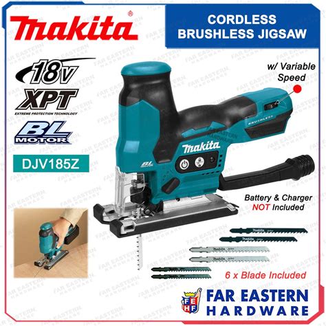 MAKITA DJV185Z Cordless Brushless Jigsaw W Blade Variable Speed 18V