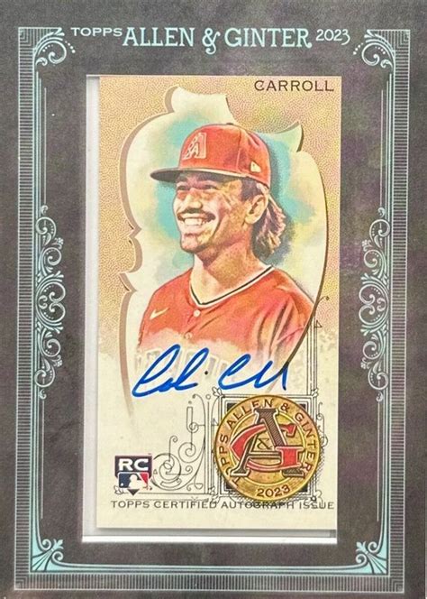 Corbin Carroll 2023 Topps Allen Ginter MA CC Framed Mini Auto