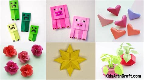 Origami Minecraft Paper Craft Ideas For Kids Kids Art And Craft