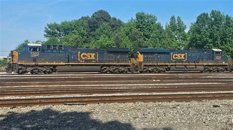 Csx Ballast Train Departs Newport News Youtube