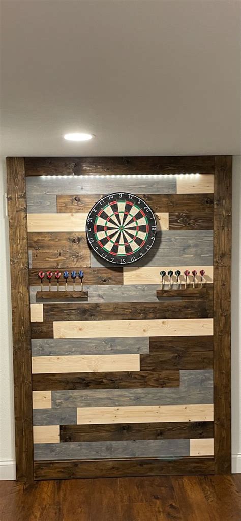 Dart Board Wall In 2024 Dart Board Wall Basement Bar Designs Game