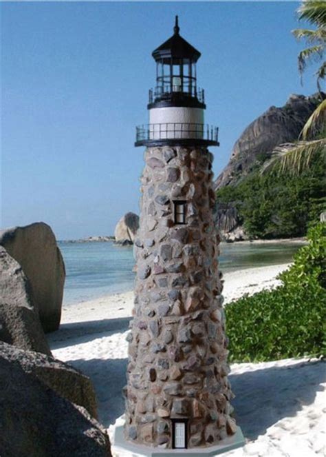 Stone Lawn Lighthouses Real Rock And Mortar Lighthouse