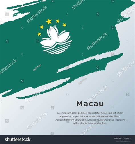 Illustration Macau Flag Template Stock Vector Royalty Free 2217565515