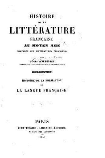 Histoire De La Litt Rature Fran Aise Au Moyen Ge Compar E Aux Litt