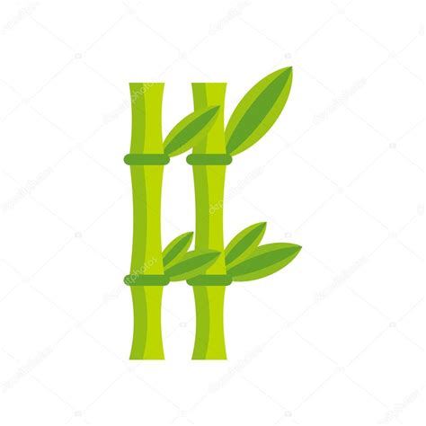 Bamboo Icon Flat Style Stock Vector Ylivdesign