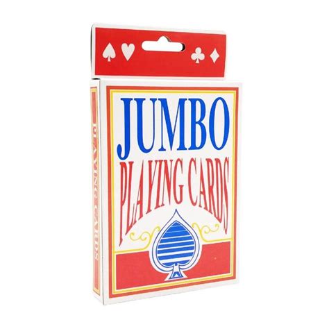 5pk Jumbo Playing Cards Plastic Coated Large Deck Card Game Plating