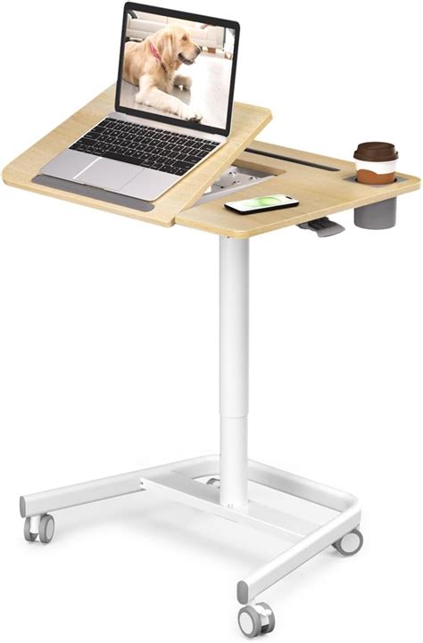 Joy Worker Mobile Standing Desk Pneumatic Height