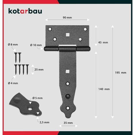 Kotarbau Lot De Suspensions En Croix De Mm Pour Porte De Jardin