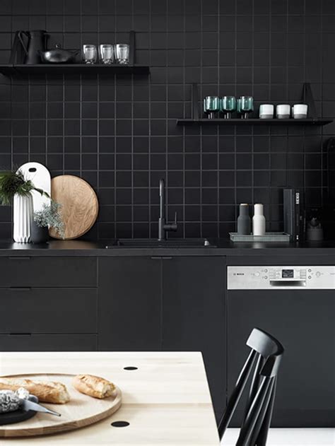 Kitchen Trend We Love: Black Tiles with Black Grout | Apartment Therapy